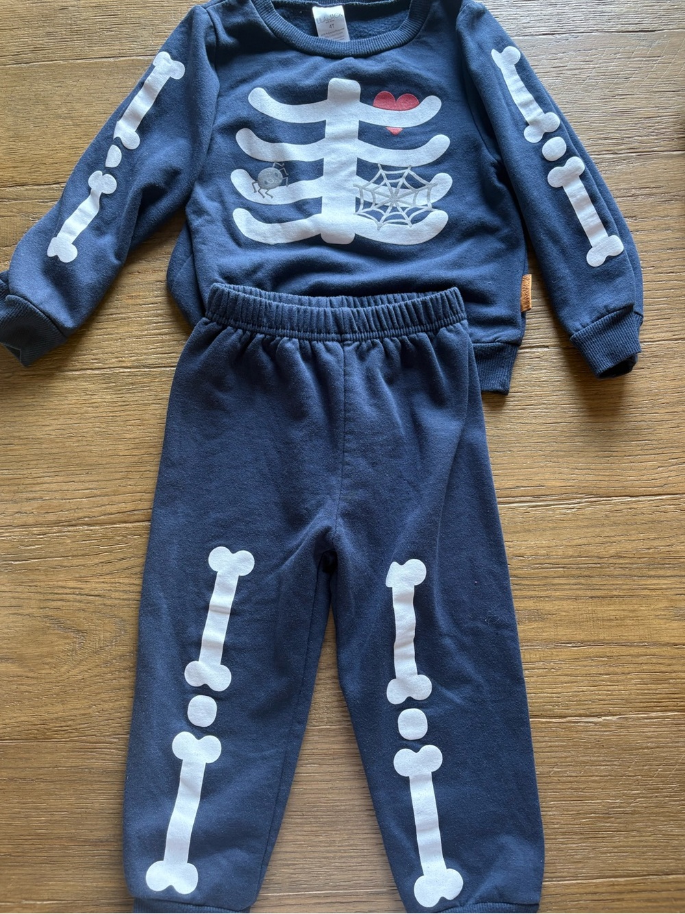 Kids Navy Skeleton Matching Set - Cozy Two-Piece Outfit
